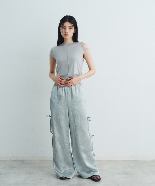 CODE A（コードエー）の「compact edge tee（Tシャツ/カットソー・レディース・ライトブルー/ホワイト/ライトイエロー系/ダークグレー・00）」の20枚目の写真