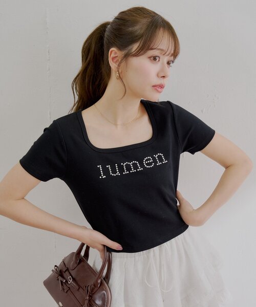 セール】スクエアネックロゴT（Tシャツ/カットソー）｜Chico