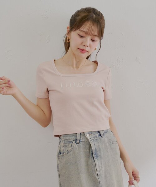 Chico(チコ)の「スクエアネックロゴT(Tシャツ/カットソー・レディース・ピンク/ホワイト/ブラック・FREE)」の17枚目の写真