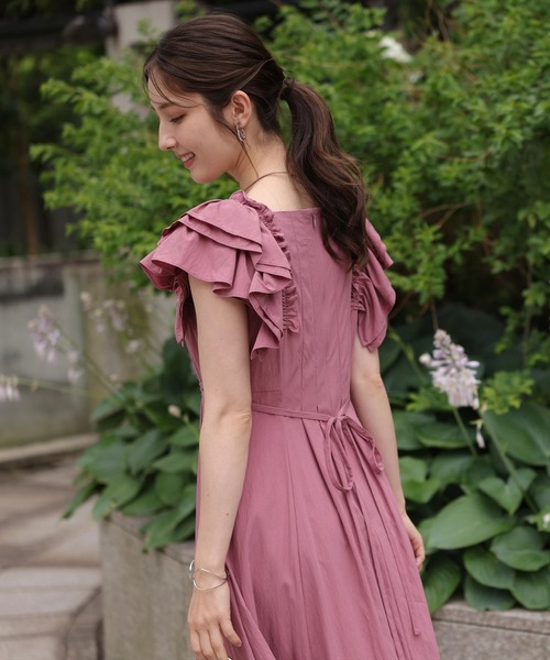 Apuweiser-riche ショルダーフリルワンピース ショルダーフリル