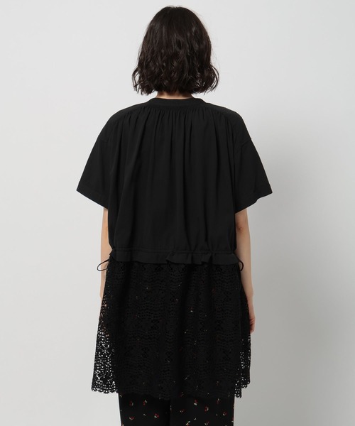 niko and...(ニコアンド)の「ショートスリーブチャーチチュニック(チュニック・レディース・オフホワイト/ブラック・FREE)」の12枚目の写真