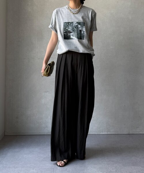 DouDou（ドゥドゥ）の「フォトプリントTEE（Tシャツ/カットソー・レディース・グレー/ダークグレー/ホワイト・FREE）」の11枚目の写真