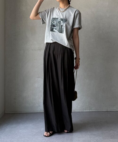 DouDou（ドゥドゥ）の「フォトプリントTEE（Tシャツ/カットソー・レディース・グレー/ダークグレー/ホワイト・FREE）」の13枚目の写真