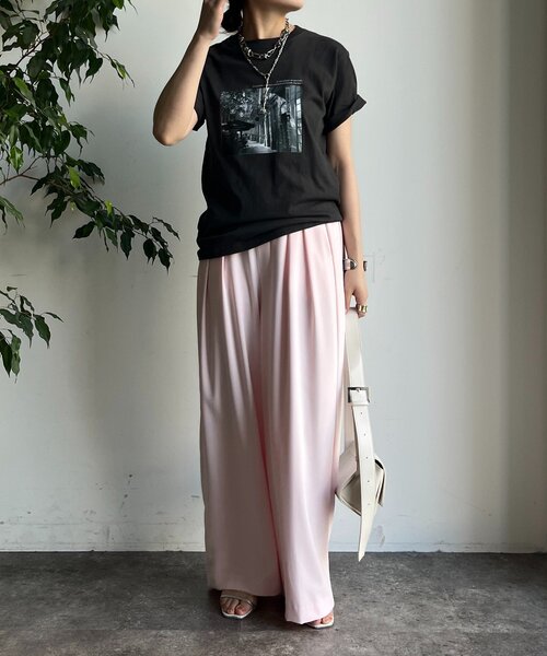 DouDou（ドゥドゥ）の「フォトプリントTEE（Tシャツ/カットソー・レディース・グレー/ダークグレー/ホワイト・FREE）」の21枚目の写真