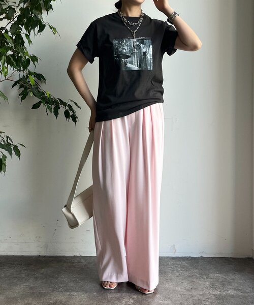 DouDou（ドゥドゥ）の「フォトプリントTEE（Tシャツ/カットソー・レディース・グレー/ダークグレー/ホワイト・FREE）」の22枚目の写真