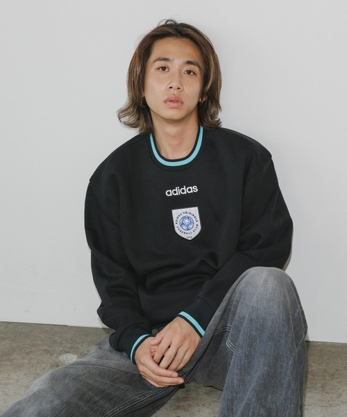 adidas（アディダス）の「adidas/アディダス CREWNECK SWT ロゴスウェット トレーナー メンズ 秋物 秋服 2026年秋冬（スウェット・メンズ・ブラック/グリーン・XL/L/M/S）」の17枚目の写真