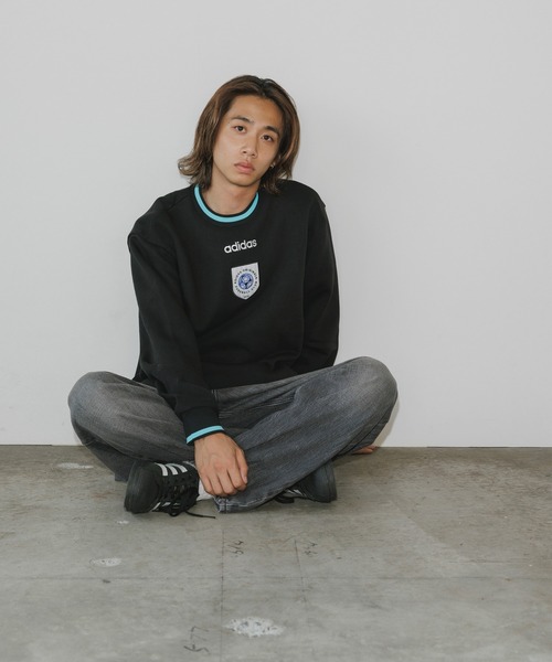 adidas（アディダス）の「adidas/アディダス CREWNECK SWT ロゴスウェット トレーナー メンズ 秋物 秋服 2026年秋冬（スウェット・メンズ・ブラック/グリーン・XL/L/M/S）」の22枚目の写真