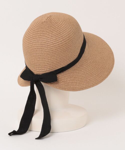 VIBGYOR(ヴィブジョー)の「pur chouchou/つば広 バックリボン 麦わら帽子 P4484(ハット・レディース・その他2/その他3/その他4/その他1・FREE)」の10枚目の写真