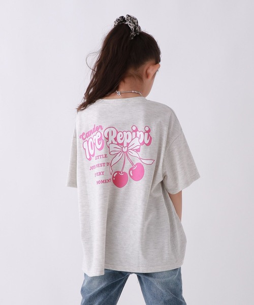 10C REPIPI（ジューシーレピピ）の「【10C REPIPI】チョベリグルーズTEE2（Tシャツ/カットソー・キッズ・スミクロ/ピンク/グレー/ホワイト系1/ホワイト系2/サックスブルー・110cm/120cm/130cm）」の4枚目の写真
