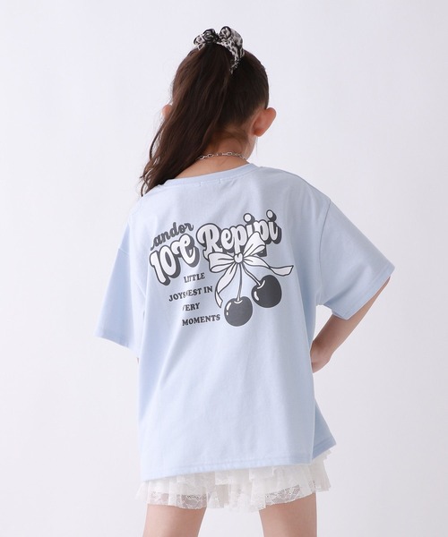 10C REPIPI（ジューシーレピピ）の「【10C REPIPI】チョベリグルーズTEE2（Tシャツ/カットソー・キッズ・スミクロ/ピンク/グレー/ホワイト系1/ホワイト系2/サックスブルー・110cm/120cm/130cm）」の5枚目の写真