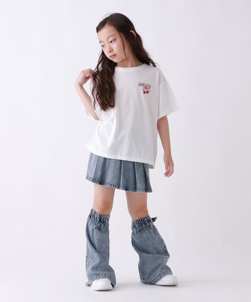 10C REPIPI（ジューシーレピピ）の「【10C REPIPI】チョベリグルーズTEE2（Tシャツ/カットソー・キッズ・スミクロ/ピンク/グレー/ホワイト系1/ホワイト系2/サックスブルー・110cm/120cm/130cm）」の7枚目の写真