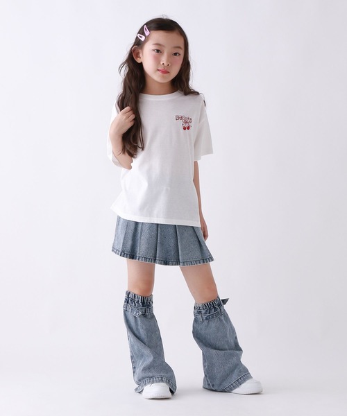 10C REPIPI（ジューシーレピピ）の「【10C REPIPI】チョベリグルーズTEE2（Tシャツ/カットソー・キッズ・スミクロ/ピンク/グレー/ホワイト系1/ホワイト系2/サックスブルー・110cm/120cm/130cm）」の8枚目の写真