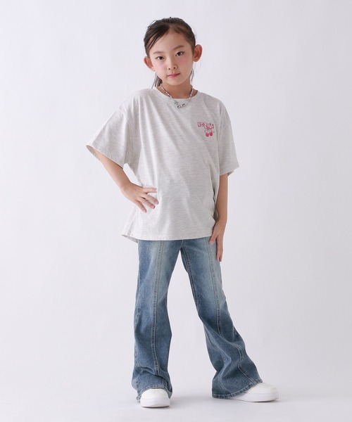 10C REPIPI（ジューシーレピピ）の「【10C REPIPI】チョベリグルーズTEE2（Tシャツ/カットソー・キッズ・スミクロ/ピンク/グレー/ホワイト系1/ホワイト系2/サックスブルー・110cm/120cm/130cm）」の11枚目の写真