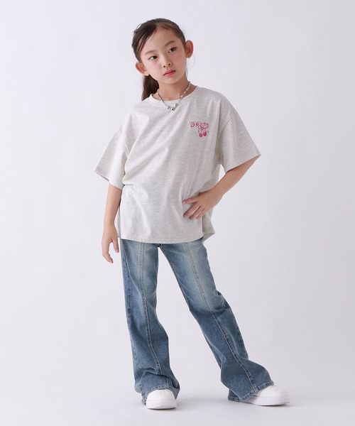 10C REPIPI（ジューシーレピピ）の「【10C REPIPI】チョベリグルーズTEE2（Tシャツ/カットソー・キッズ・スミクロ/ピンク/グレー/ホワイト系1/ホワイト系2/サックスブルー・110cm/120cm/130cm）」の12枚目の写真