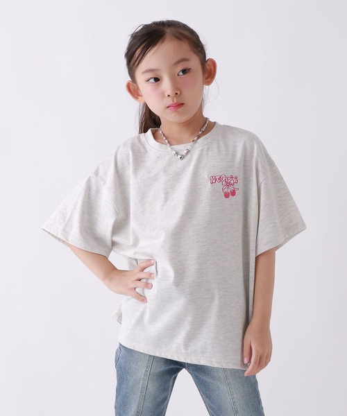 10C REPIPI（ジューシーレピピ）の「【10C REPIPI】チョベリグルーズTEE2（Tシャツ/カットソー・キッズ・スミクロ/ピンク/グレー/ホワイト系1/ホワイト系2/サックスブルー・110cm/120cm/130cm）」の13枚目の写真