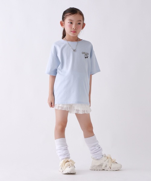 10C REPIPI（ジューシーレピピ）の「【10C REPIPI】チョベリグルーズTEE2（Tシャツ/カットソー・キッズ・スミクロ/ピンク/グレー/ホワイト系1/ホワイト系2/サックスブルー・110cm/120cm/130cm）」の15枚目の写真