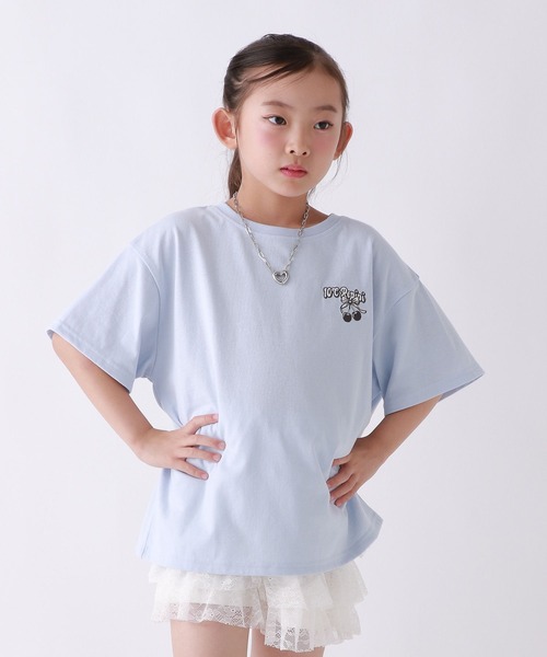 10C REPIPI（ジューシーレピピ）の「【10C REPIPI】チョベリグルーズTEE2（Tシャツ/カットソー・キッズ・スミクロ/ピンク/グレー/ホワイト系1/ホワイト系2/サックスブルー・110cm/120cm/130cm）」の18枚目の写真