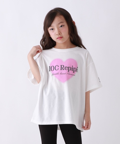 10C REPIPI（ジューシーレピピ）の「【10C REPIPI】チョベリグルーズTEE2（Tシャツ/カットソー・キッズ・スミクロ/ピンク/グレー/ホワイト系1/ホワイト系2/サックスブルー・110cm/120cm/130cm）」の21枚目の写真