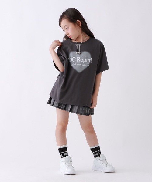 10C REPIPI（ジューシーレピピ）の「【10C REPIPI】チョベリグルーズTEE2（Tシャツ/カットソー・キッズ・スミクロ/ピンク/グレー/ホワイト系1/ホワイト系2/サックスブルー・110cm/120cm/130cm）」の22枚目の写真