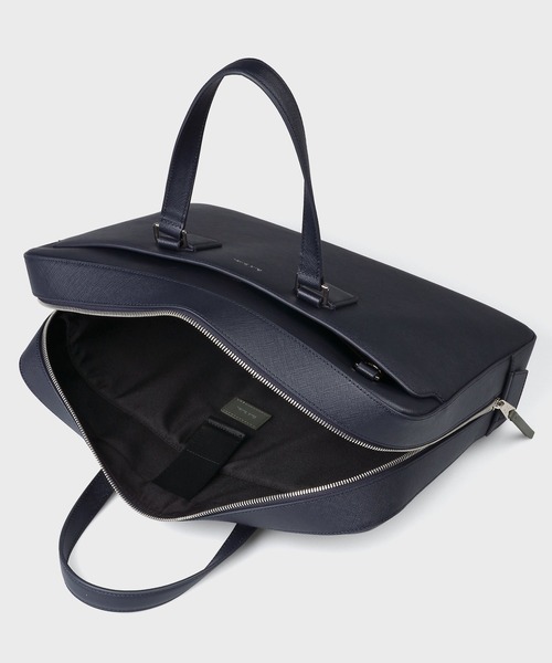 極美品★ポールスミス ブリーフケース マルチストライプ シボ革 シグネチャーストライププラー ブリーフケース【553404 N071F