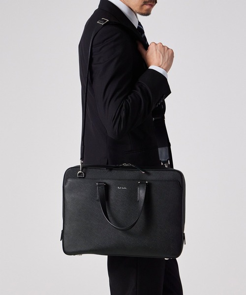 Paul Smith(ポールスミス)の「シグネチャーストライププラー ブリーフケース【553404 N071F】(ビジネスバッグ・メンズ・ネイビー/ブラック・FREE)」の7枚目の写真
