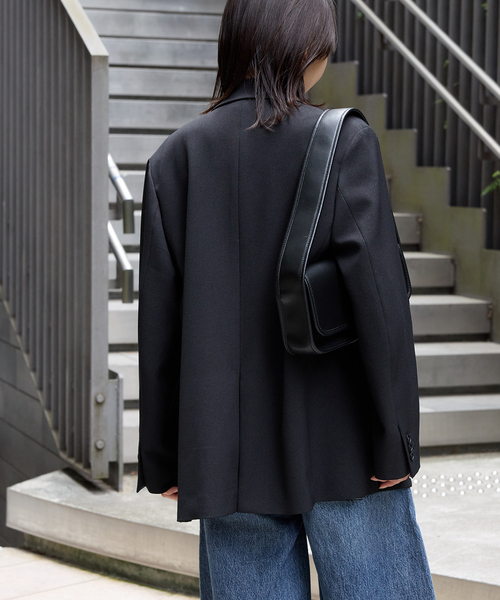 追加》ウールライクストレッチジャケット（テーラードジャケット