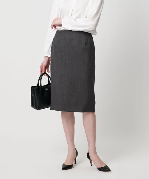 UNITED ARROWS（ユナイテッドアローズ）の「Vitale Barberis Canonico タイトスカート（スカート・レディース・ブラック/ネイビー/モカ/ダークグレー・40/38/34/36）」の3枚目の写真