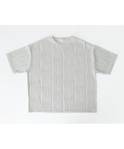 MDR(エムディアール)の「ウェーブプリーツカットソー(Tシャツ/カットソー・メンズ・ブラック/グレイッシュベージュ・M/L)」の7枚目の写真