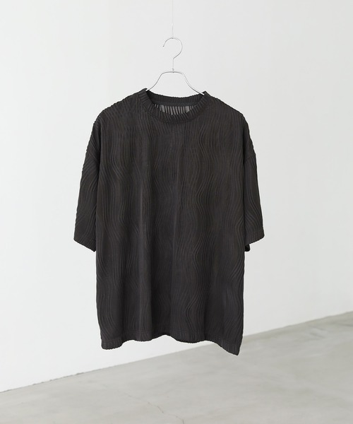 MDR(エムディアール)の「ウェーブプリーツカットソー(Tシャツ/カットソー・メンズ・ブラック/グレイッシュベージュ・M/L)」の11枚目の写真