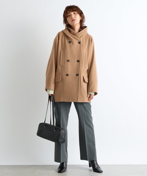 RIVE DROITE（リヴドロワ）の「【コーデのポイントに】ワイドスクエアショルダーバッグ（ショルダーバッグ・レディース・ブラック/ダークグリーン/ダークブラウン・FREE）」の9枚目の写真