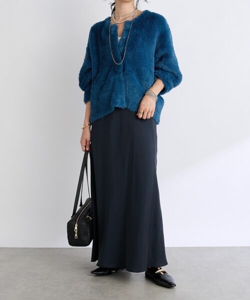 RIVE DROITE（リヴドロワ）の「【コーデのポイントに】ワイドスクエアショルダーバッグ（ショルダーバッグ・レディース・ブラック/ダークグリーン/ダークブラウン・FREE）」の11枚目の写真