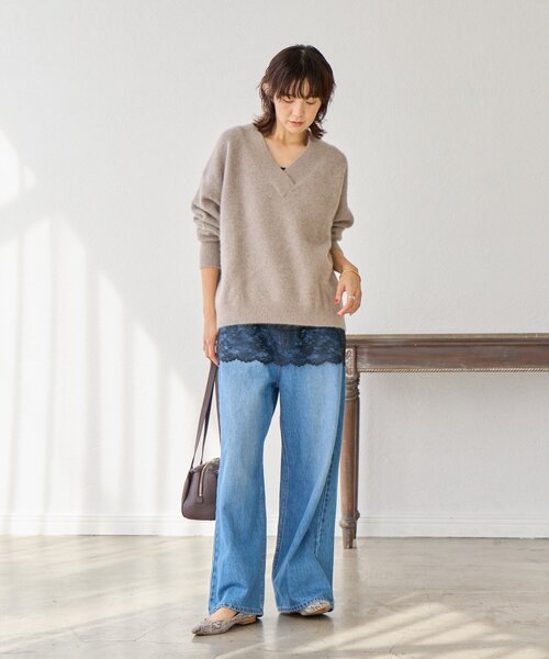 RIVE DROITE（リヴドロワ）の「【コーデのポイントに】ワイドスクエアショルダーバッグ（ショルダーバッグ・レディース・ブラック/ダークグリーン/ダークブラウン・FREE）」の20枚目の写真