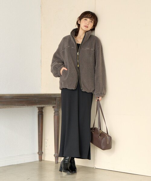 RIVE DROITE（リヴドロワ）の「【コーデのポイントに】ワイドスクエアショルダーバッグ（ショルダーバッグ・レディース・ブラック/ダークグリーン/ダークブラウン・FREE）」の21枚目の写真