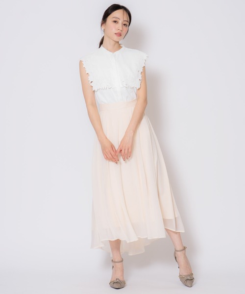 NOELA（ノエラ）の「シャイニーフレアスカート（スカート・レディース・オフホワイト/ラベンダー・S/M）」の11枚目の写真