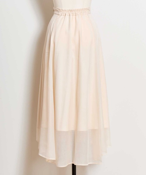 NOELA（ノエラ）の「シャイニーフレアスカート（スカート・レディース・オフホワイト/ラベンダー・S/M）」の14枚目の写真