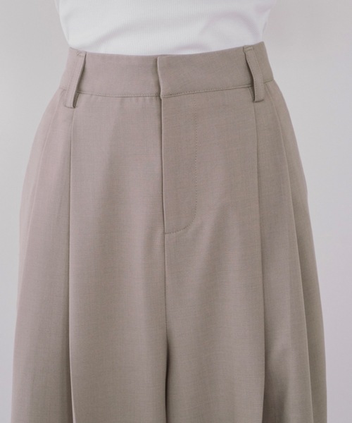 DRWCYS（ドロシーズ）の「2タックワイドパンツ（スラックス・レディース・ベージュ/ブラック・SMALL/MEDIUM）」の15枚目の写真