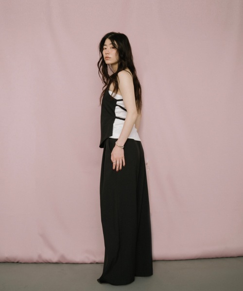 DRWCYS（ドロシーズ）の「2タックワイドパンツ（スラックス・レディース・ベージュ/ブラック・SMALL/MEDIUM）」の19枚目の写真