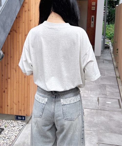 INGNI（イング）の「【WEB限定】カラフル花刺繍Tシャツ（Tシャツ/カットソー・レディース・オフホワイト/オートミール/スミクロ・M）」の18枚目の写真