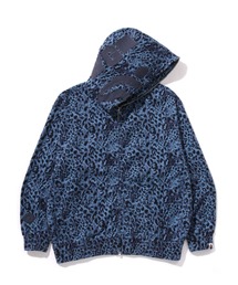 A BATHING APE(AxCVOGCv)WILD LEOPARD PATTERN SHARK RELAXED FIT FULL ZIP HOODIE(p[J[)
