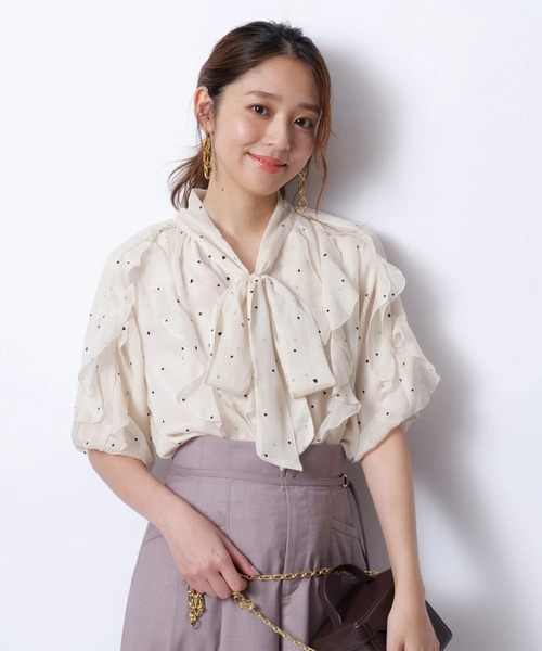 JUSGLITTY（ジャスグリッティー）の「楊柳シフォン袖プリーツ