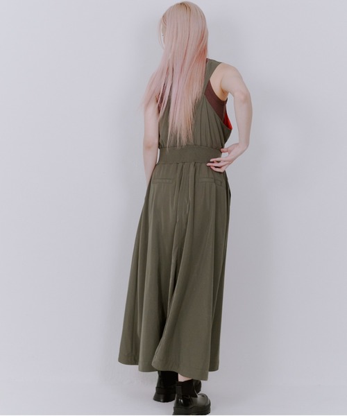 Risley(リズレー)の「Risley(リズレー) 別注MA-1ワンピース(ワンピース・レディース・オリーブ系/ネイビー・F)」の6枚目の写真