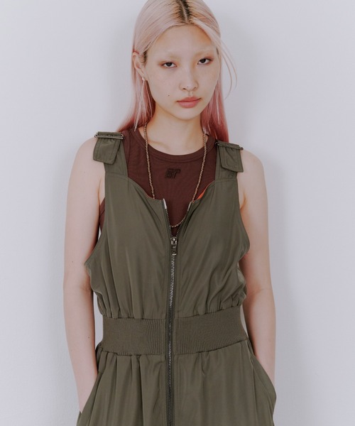 Risley(リズレー)の「Risley(リズレー) 別注MA-1ワンピース(ワンピース・レディース・オリーブ系/ネイビー・F)」の9枚目の写真