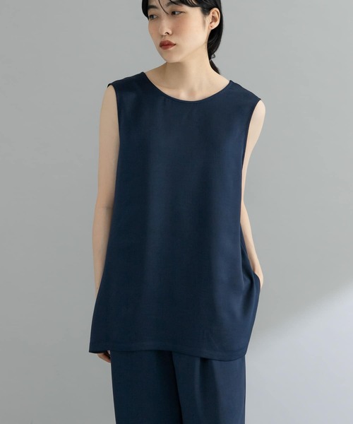 KBF（ケイビーエフ）の「『WEB限定』サテンセットアップ（セットアップ・レディース・ブラック/ネイビー/ベージュ・ONE）」の8枚目の写真