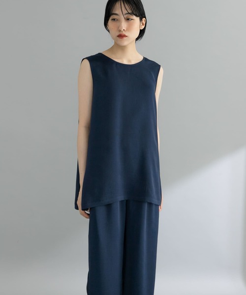 KBF（ケイビーエフ）の「『WEB限定』サテンセットアップ（セットアップ・レディース・ブラック/ネイビー/ベージュ・ONE）」の11枚目の写真