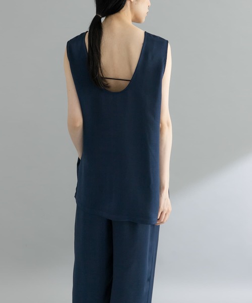 KBF（ケイビーエフ）の「『WEB限定』サテンセットアップ（セットアップ・レディース・ブラック/ネイビー/ベージュ・ONE）」の13枚目の写真