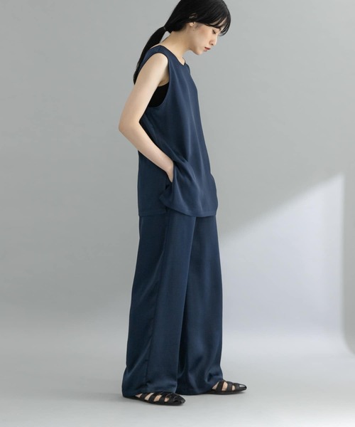 KBF（ケイビーエフ）の「『WEB限定』サテンセットアップ（セットアップ・レディース・ブラック/ネイビー/ベージュ・ONE）」の14枚目の写真