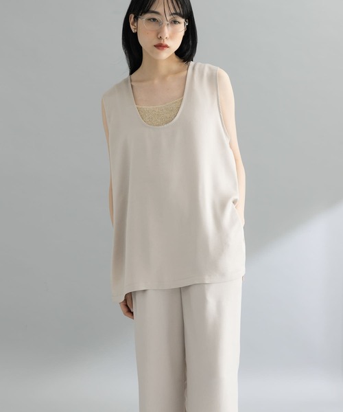 KBF（ケイビーエフ）の「『WEB限定』サテンセットアップ（セットアップ・レディース・ブラック/ネイビー/ベージュ・ONE）」の21枚目の写真