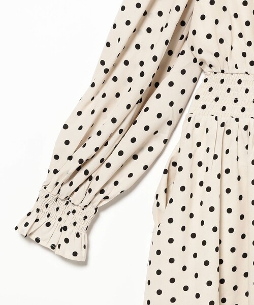 CAROLINA GLASER（カロリナ グレイサー）の「ドット リボンタイ ワンピース（ワンピース・レディース・ホワイト系その他5/ブラック・ONE SIZE）」の8枚目の写真