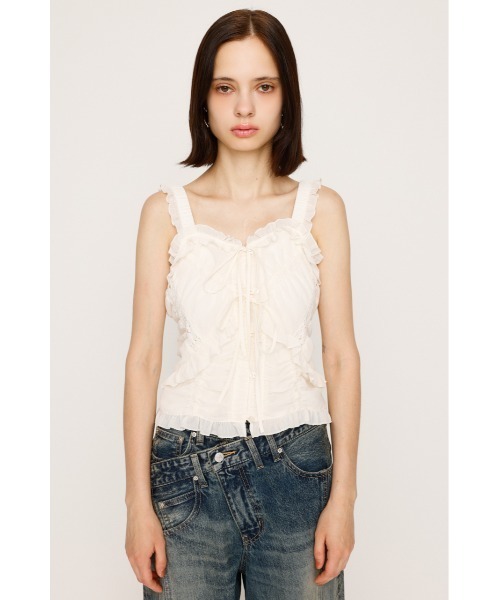 SHEER SQUEEZE CAMI TOPS シアー スクウィーズ キャミ トップス