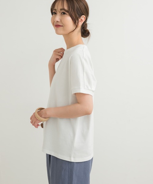 URBAN RESEARCH DOORS（アーバンリサーチドアーズ）の「『UR TECH ひやサラクール』バックポイントタックプルオーバー（Tシャツ/カットソー・レディース・ブラック/グレー系その他/オフホワイト/レッド系その他・MEDIUM）」の8枚目の写真